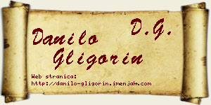 Danilo Gligorin vizit kartica